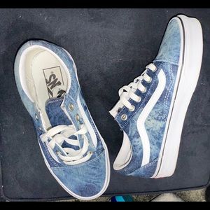 Vans Old Skool Skate Shoe - Acid Denim